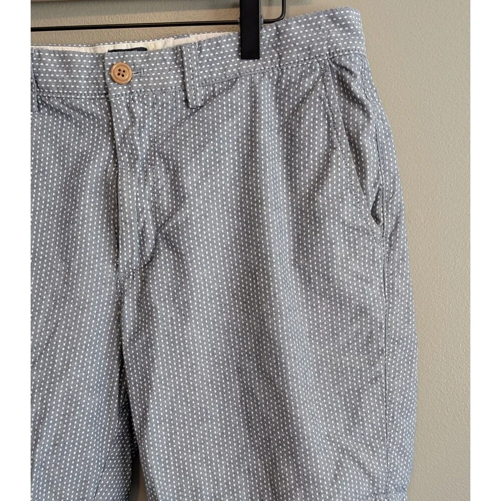 J Crew Mens 32 Gramercy Chino Shorts Blue Polka Dot 9
